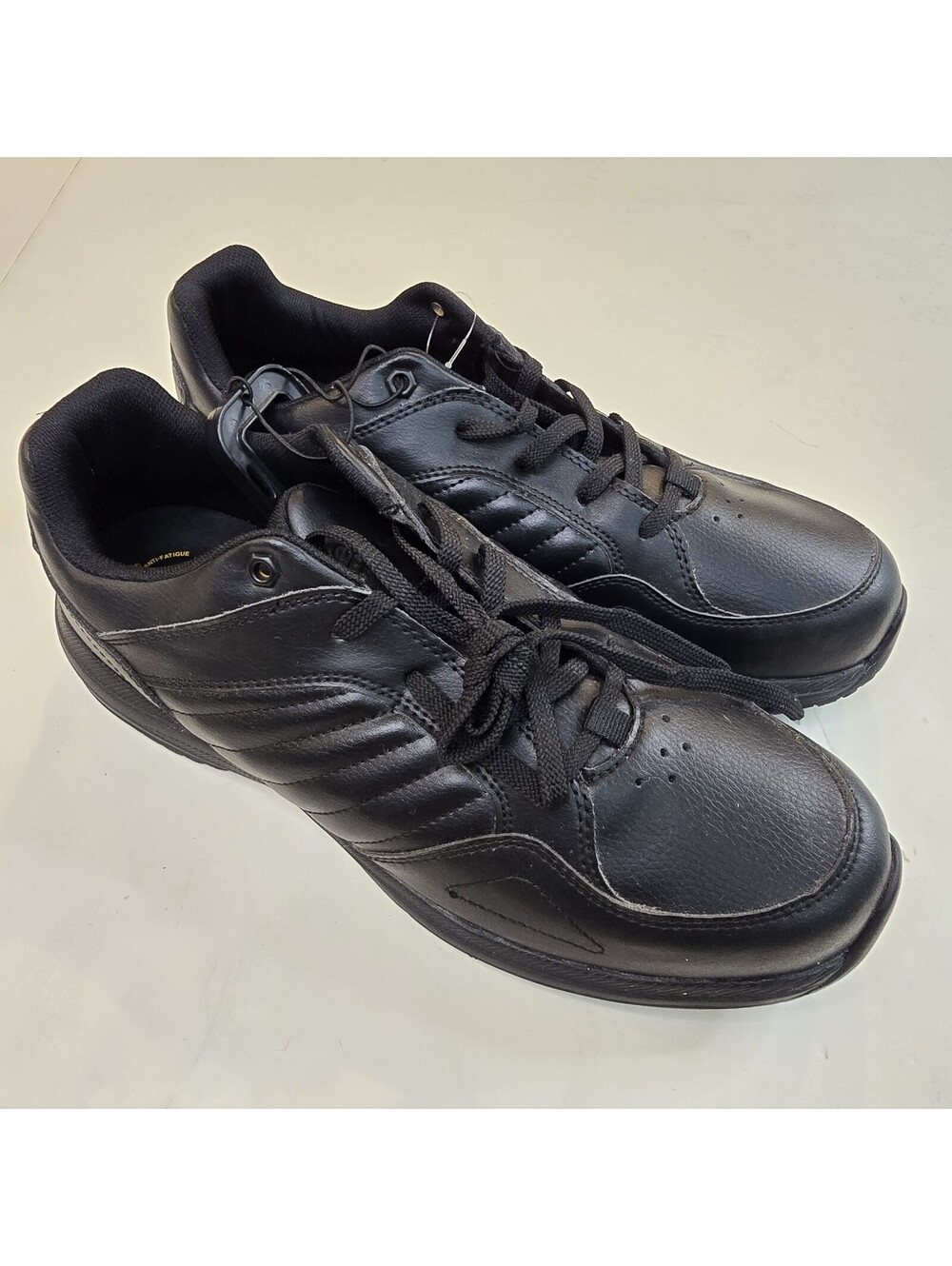 TredSafe Shoes Mens 11W Black Slip Resistant Work Lace Up Padded Collar
